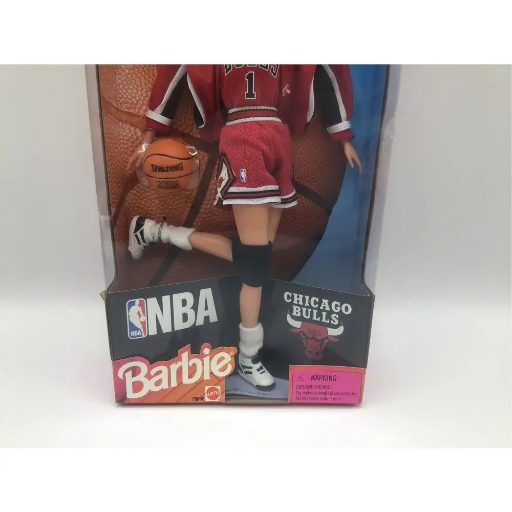 Vtg 1998 Chicago Bulls NBA Barbie Doll Mattel 20692 NRFB Official Team Uniform